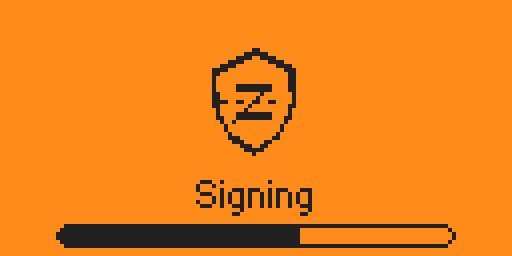 ZFlip screen: signing
